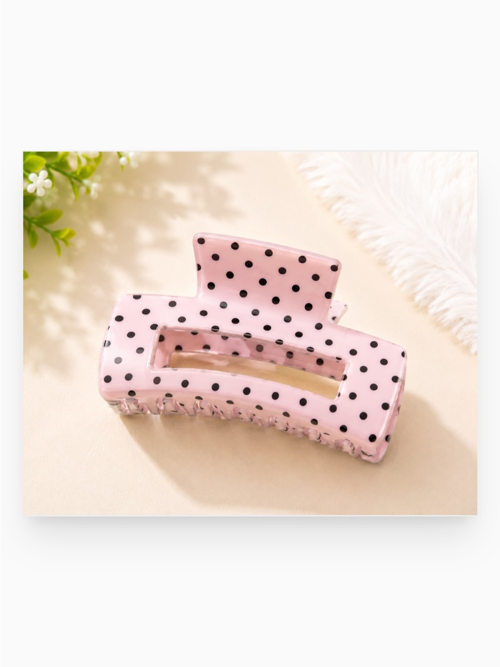 Polka Dot Hair Claw Clip